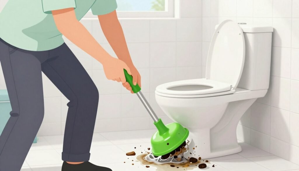 Como desentupir vaso cheio com diabo verde